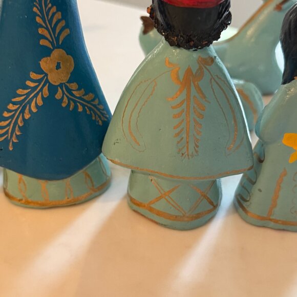 Nativity Scene Set - Mexican Tonala Blue Style - Picture 10 of 11